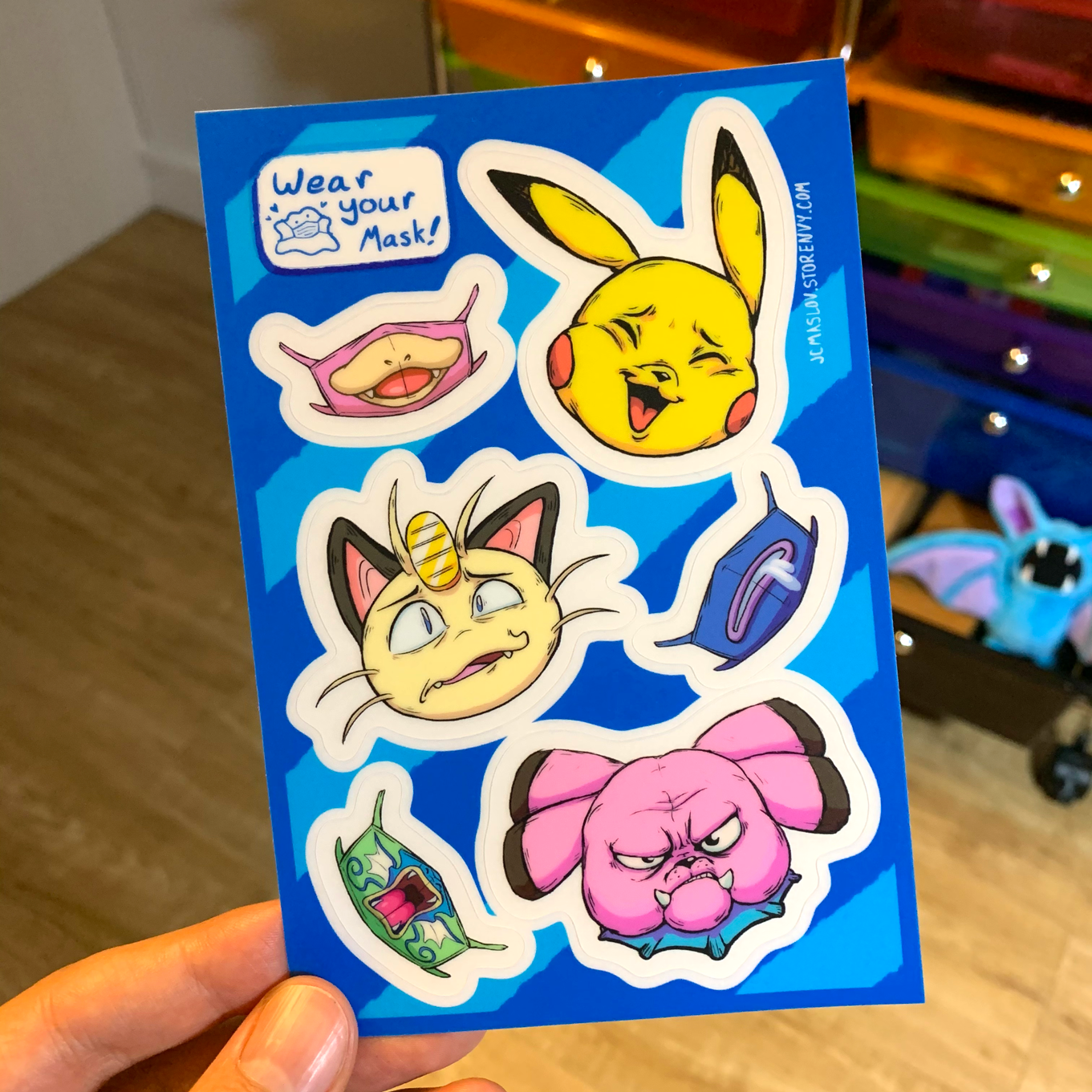 Poke-Mask Sticker Set #01